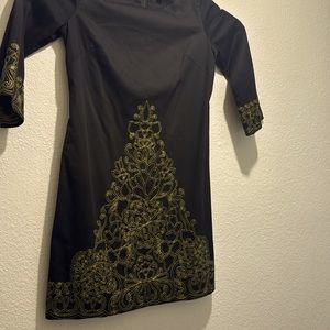 Lilly Pulitzer Black & Gold Shift Dress